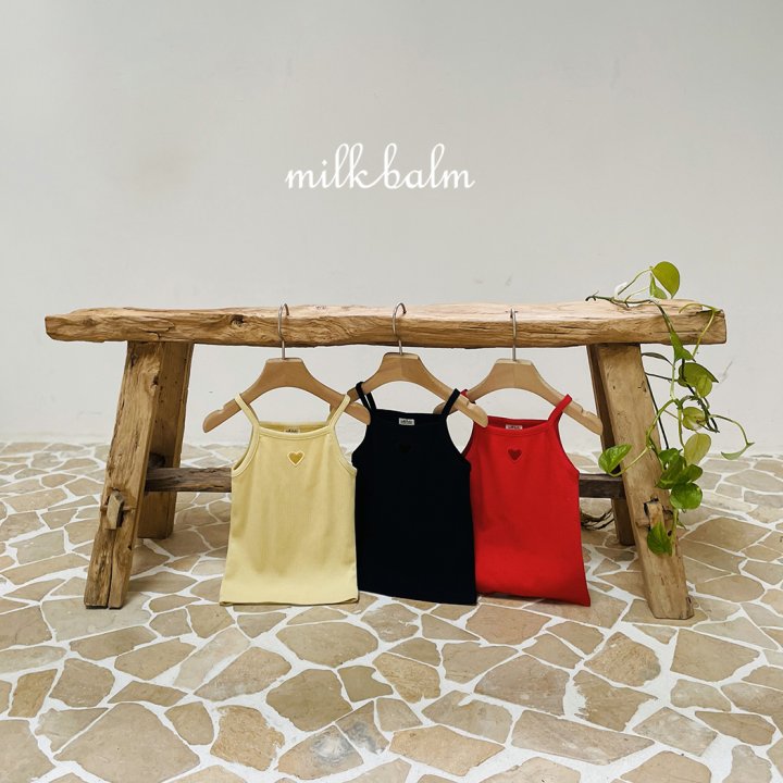 Milk Balm - Korean Baby Fashion - #onlinebabyshop - Heart String Sleeveless - 4