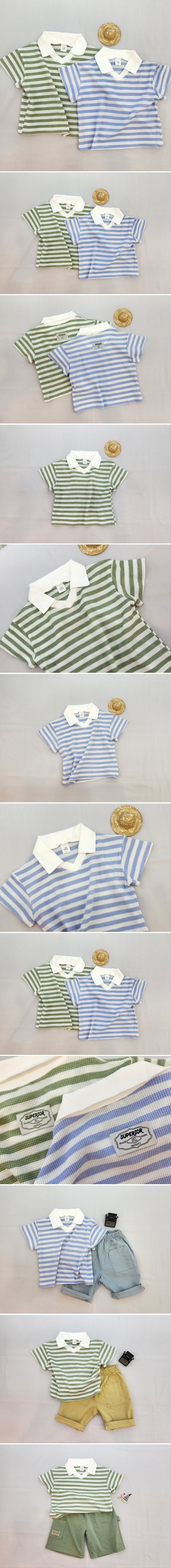 Milk Bebe - Korean Baby Fashion - #babyboutiqueclothing - Summer Collar Tee - 2