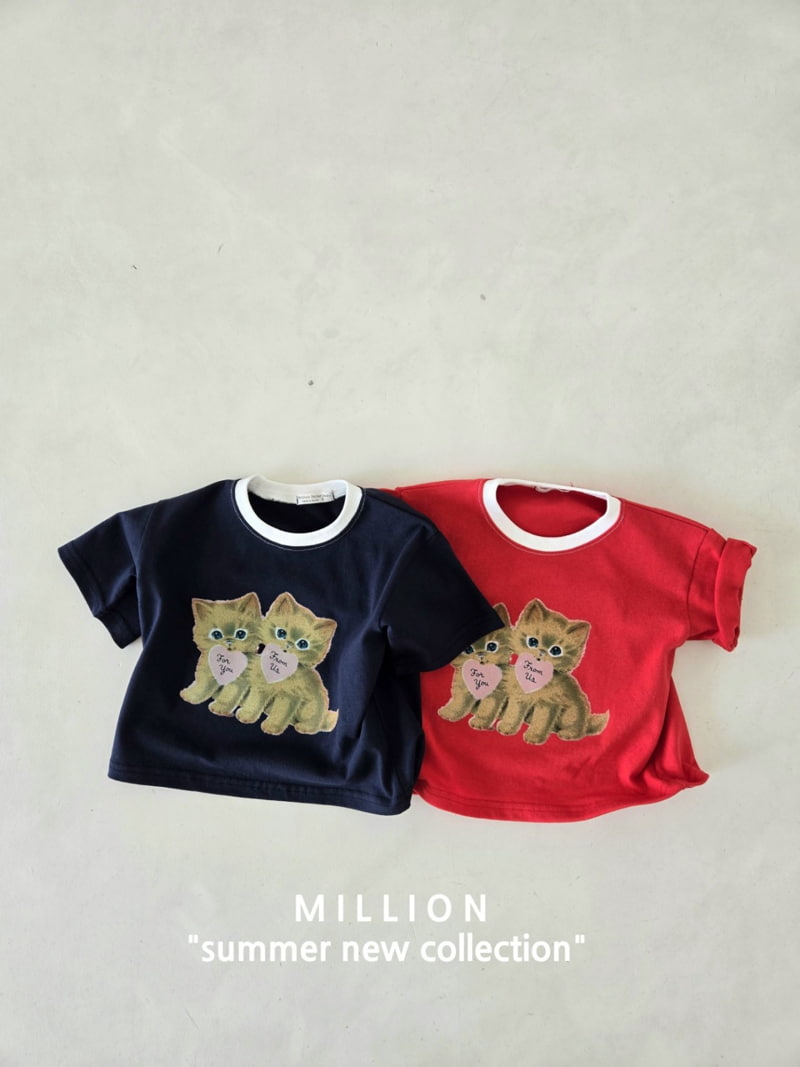 Million Dollar Baby - Korean Children Fashion - #Kfashion4kids - Cat Tee - 2