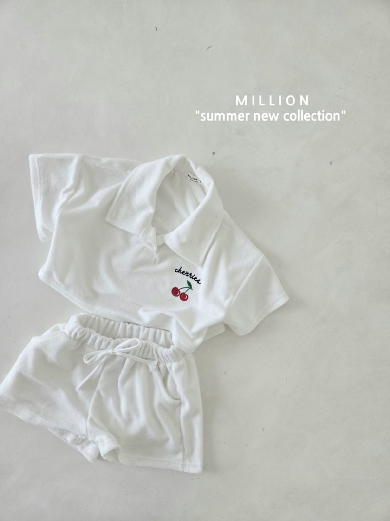 Million Dollar Baby - Korean Children Fashion - #childofig - Terry Cherry Set - 3