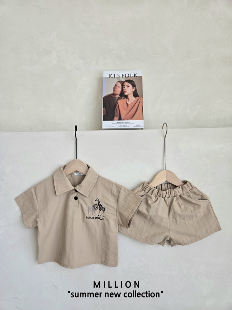 Million Dollar Baby - Korean Children Fashion - #childofig - Safari Pants Set - 2