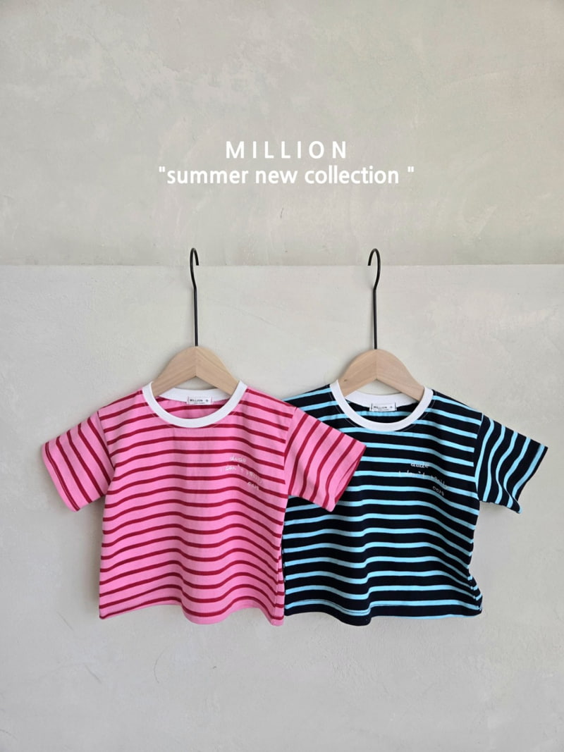 Million Dollar Baby - Korean Children Fashion - #childrensboutique - Toto Stripe Tee