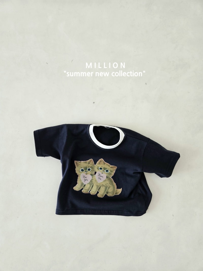 Million Dollar Baby - Korean Children Fashion - #childrensboutique - Cat Tee - 11