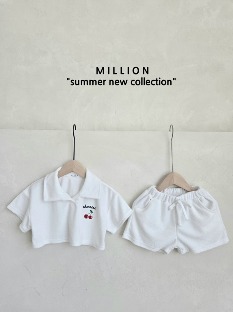Million Dollar Baby - Korean Children Fashion - #designkidswear - Terry Cherry Set - 6