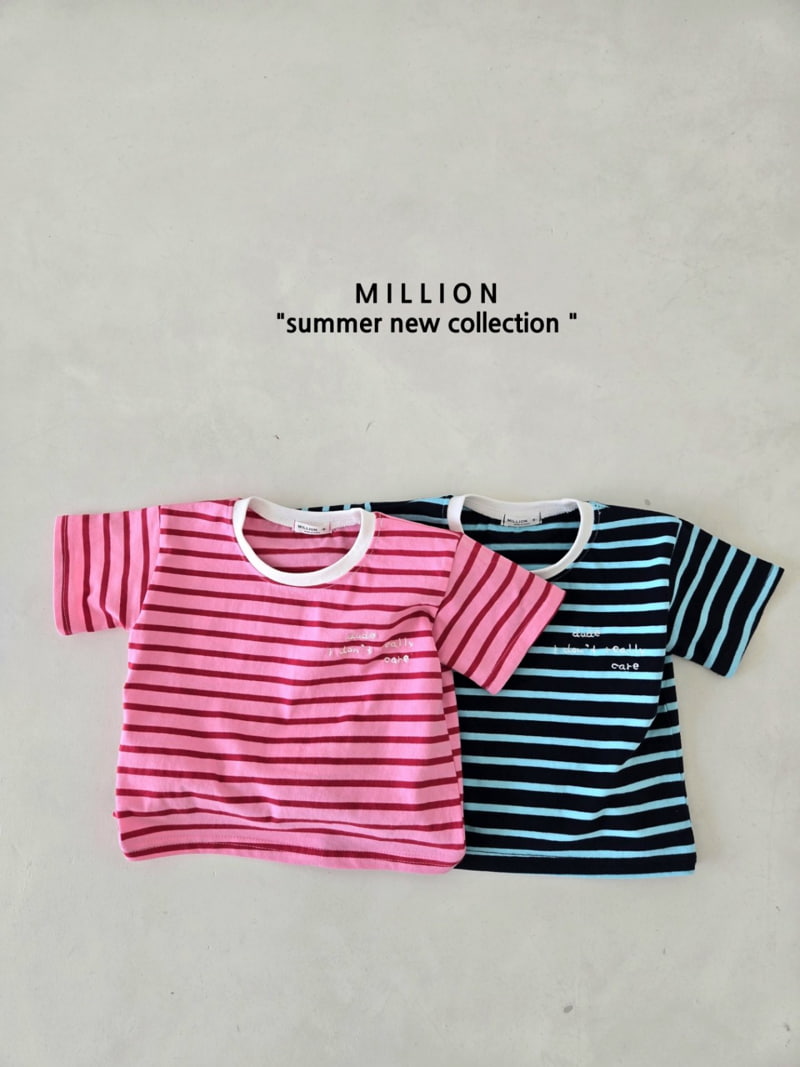 Million Dollar Baby - Korean Children Fashion - #designkidswear - Toto Stripe Tee - 2