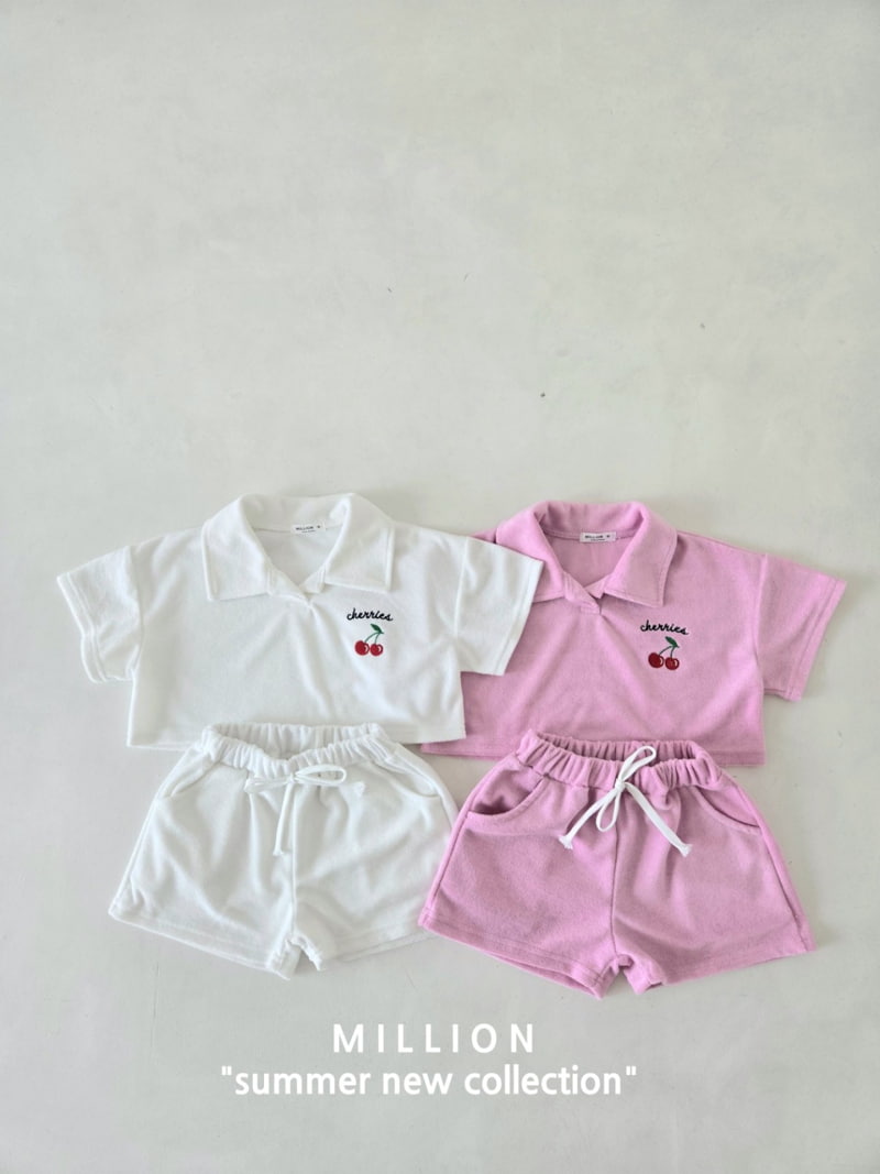 Million Dollar Baby - Korean Children Fashion - #fashionkids - Terry Cherry Set - 8