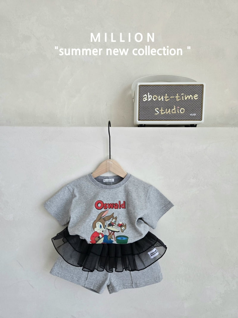 Million Dollar Baby - Korean Children Fashion - #kidsshorts - Rabbit Tee - 8