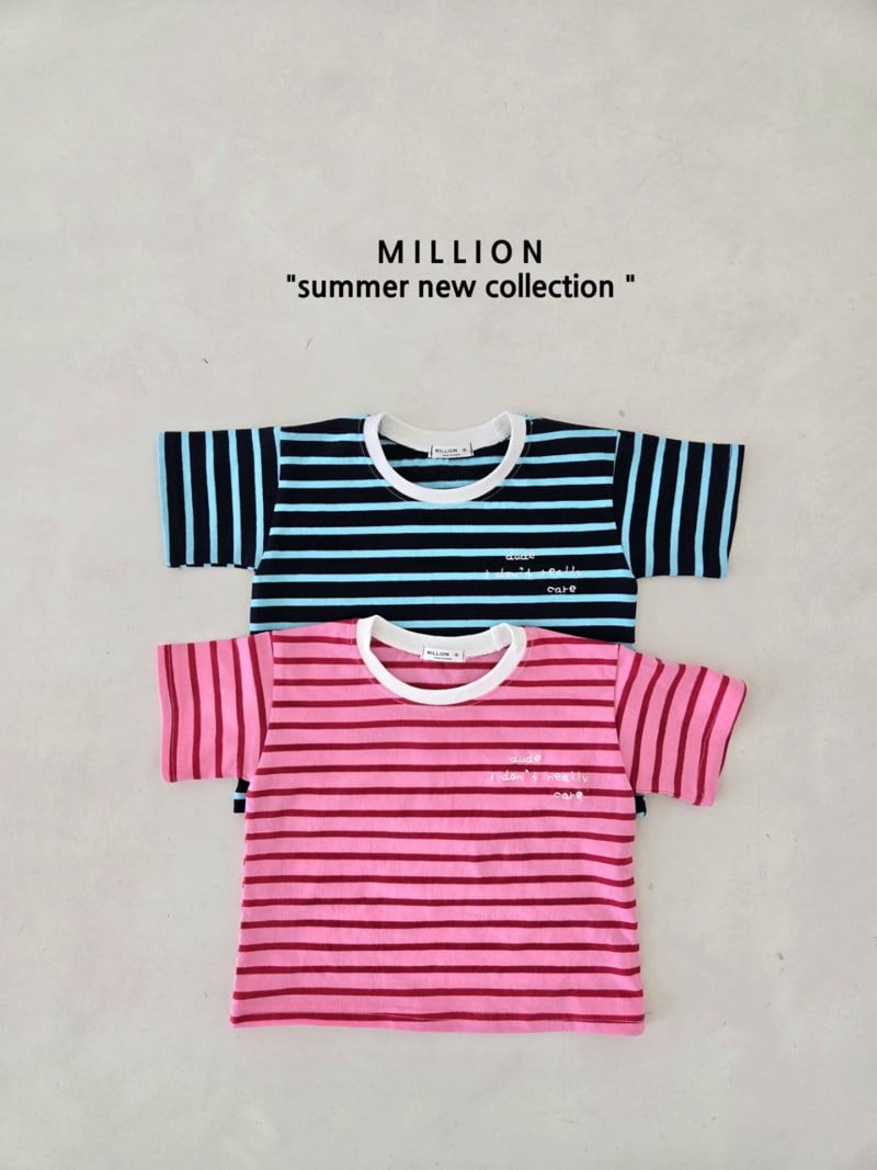 Million Dollar Baby - Korean Children Fashion - #kidsshorts - Toto Stripe Tee - 5
