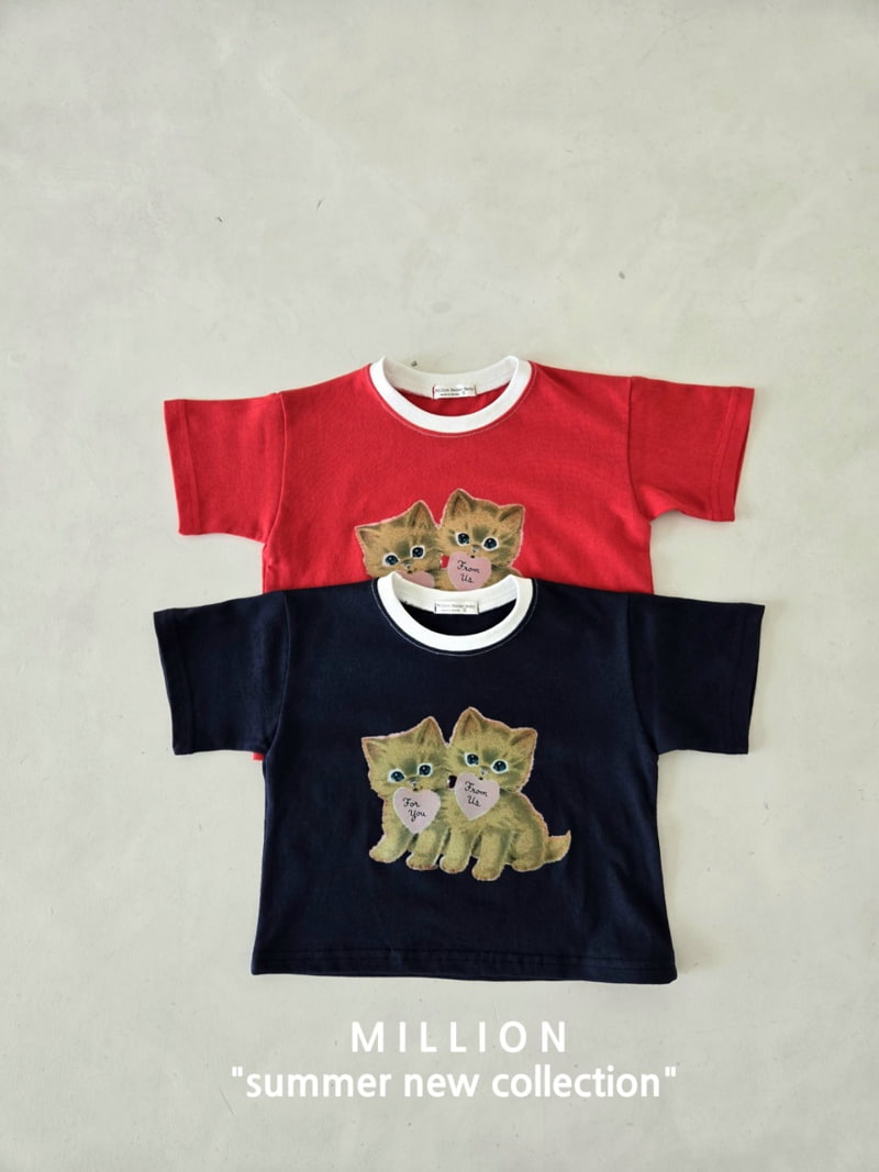 Million Dollar Baby - Korean Children Fashion - #kidzfashiontrend - Cat Tee