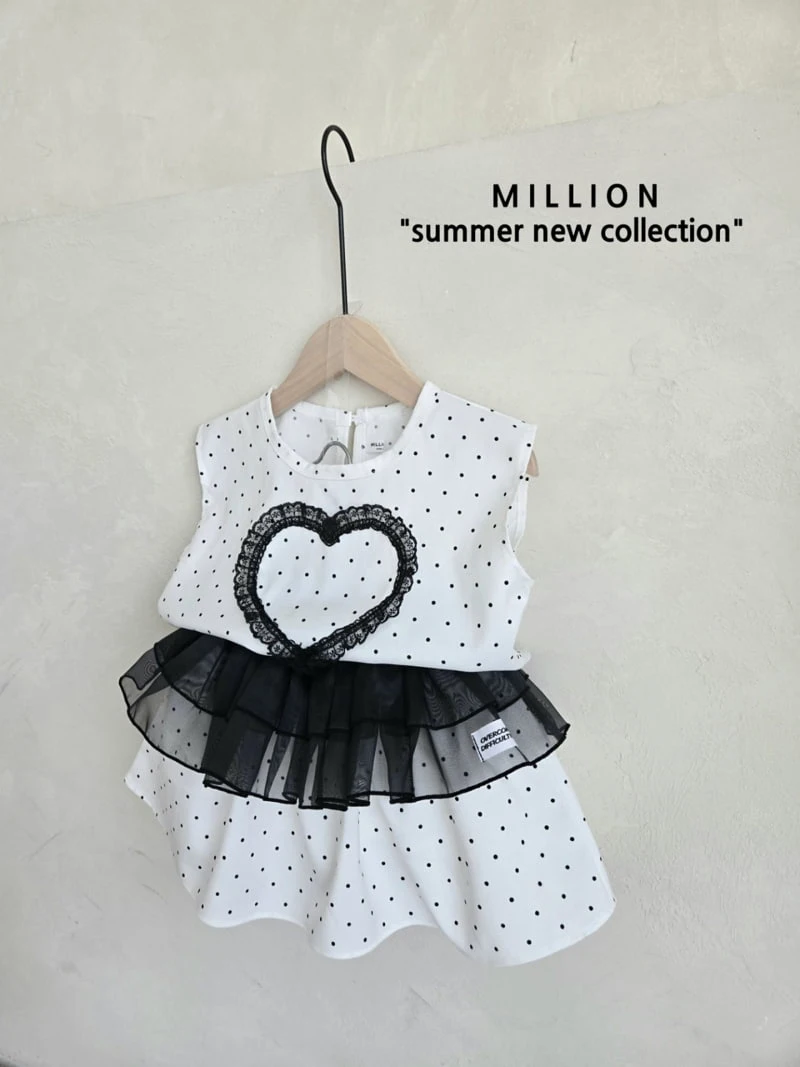 Million Dollar Baby - Korean Children Fashion - #magicofchildhood - Heart Dot Sleeveless - 7