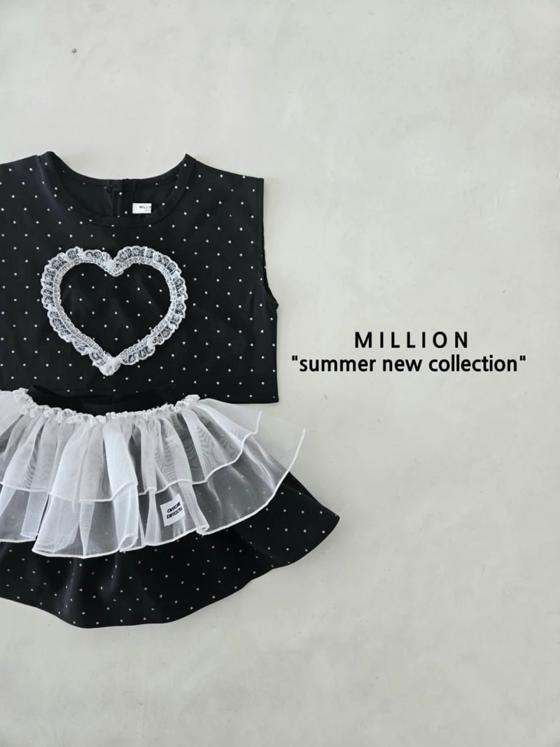 Million Dollar Baby - Korean Children Fashion - #minifashionista - Heart Dot Sleeveless - 8