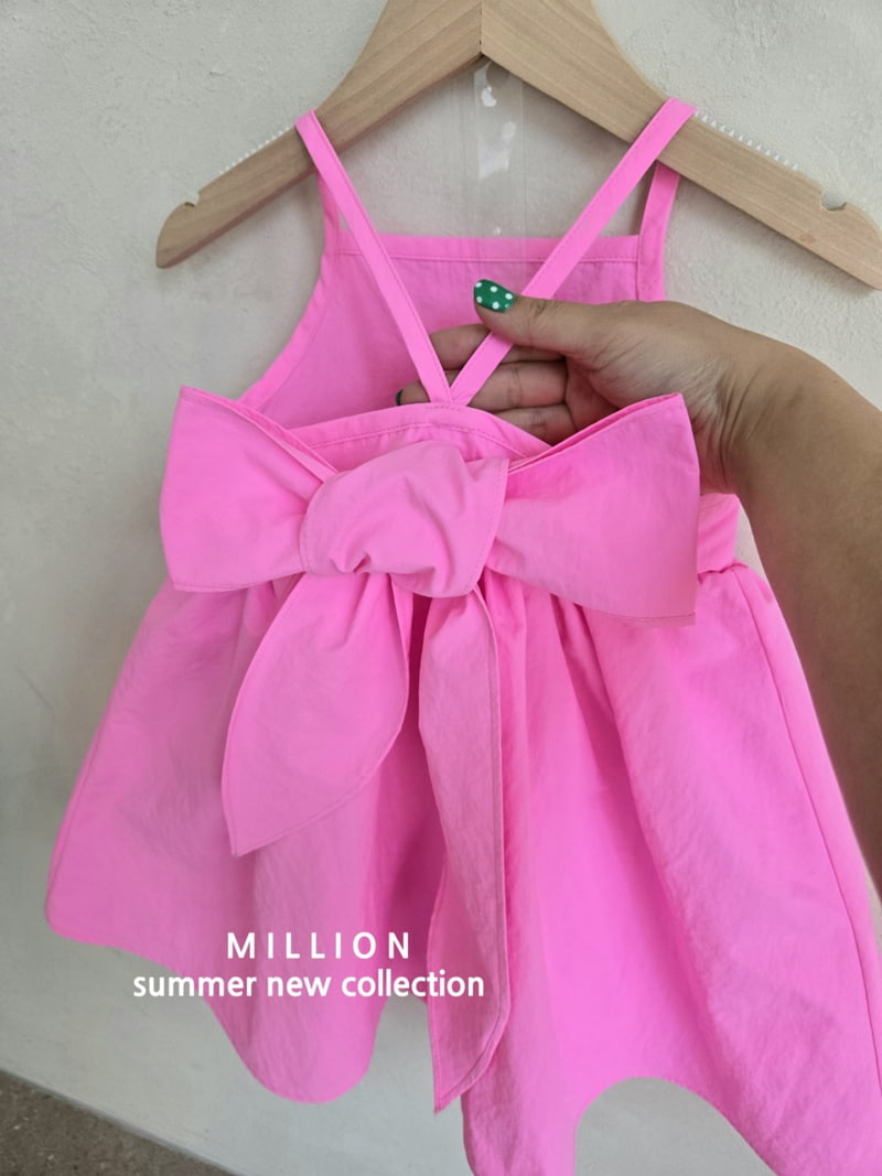 Million Dollar Baby - Korean Children Fashion - #minifashionista - Big Ribbon One-piece