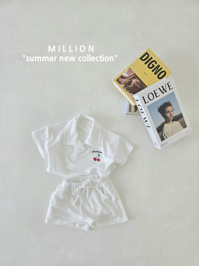 Million Dollar Baby - Korean Children Fashion - #prettylittlegirls - Terry Cherry Set - 2