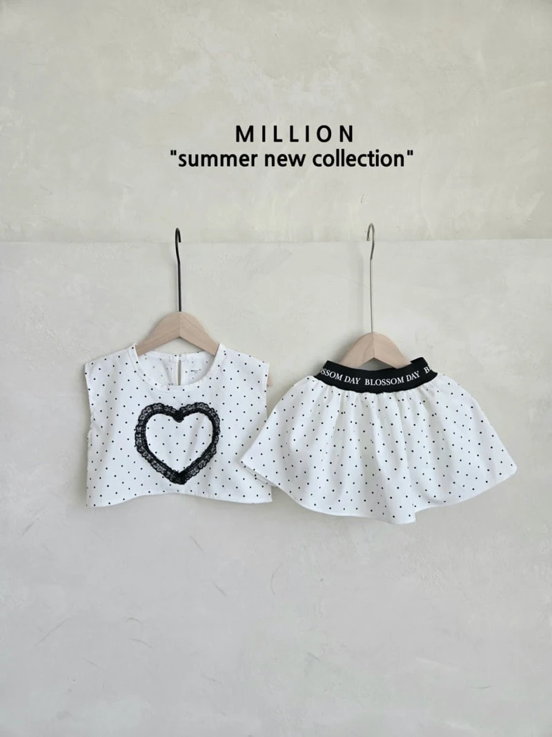 Million Dollar Baby - Korean Children Fashion - #prettylittlegirls - Heart Dot Sleeveless - 9