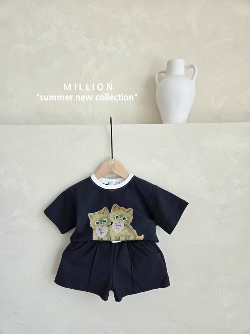 Million Dollar Baby - Korean Children Fashion - #prettylittlegirls - Cat Tee - 6