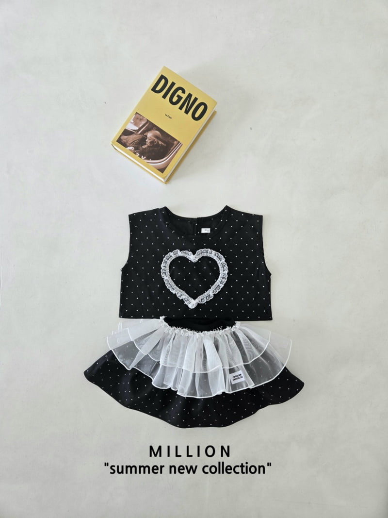 Million Dollar Baby - Korean Children Fashion - #stylishchildhood - Heart Dot Sleeveless - 12