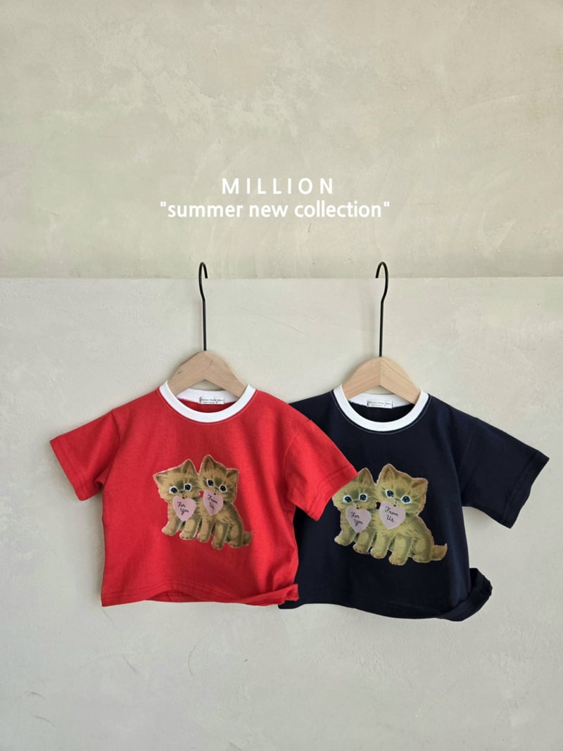 Million Dollar Baby - Korean Children Fashion - #stylishchildhood - Cat Tee - 9