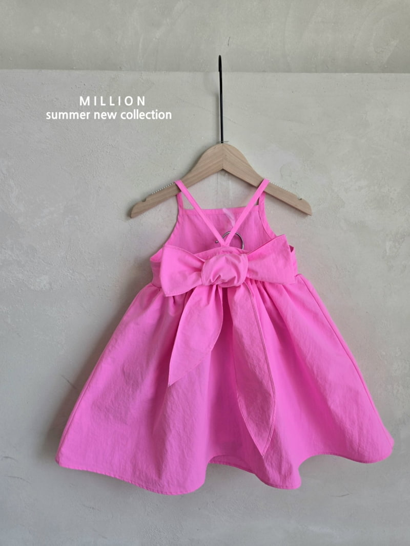 Million Dollar Baby - Korean Children Fashion - #stylishchildhood - Big Ribbon One-piece - 5
