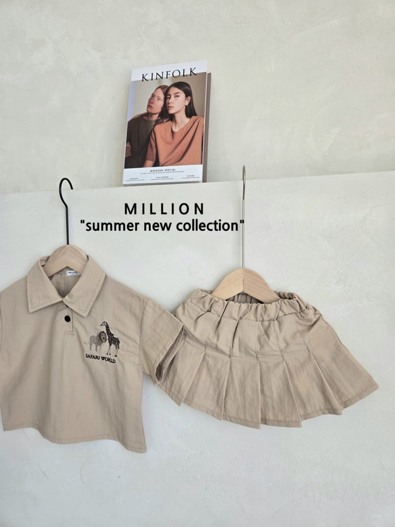 Million Dollar Baby - Korean Children Fashion - #todddlerfashion - Safari Skirt Set - 5