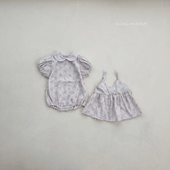 Mimi Market - Korean Baby Fashion - #babyboutique - Ribbon Strap One-piece - 3