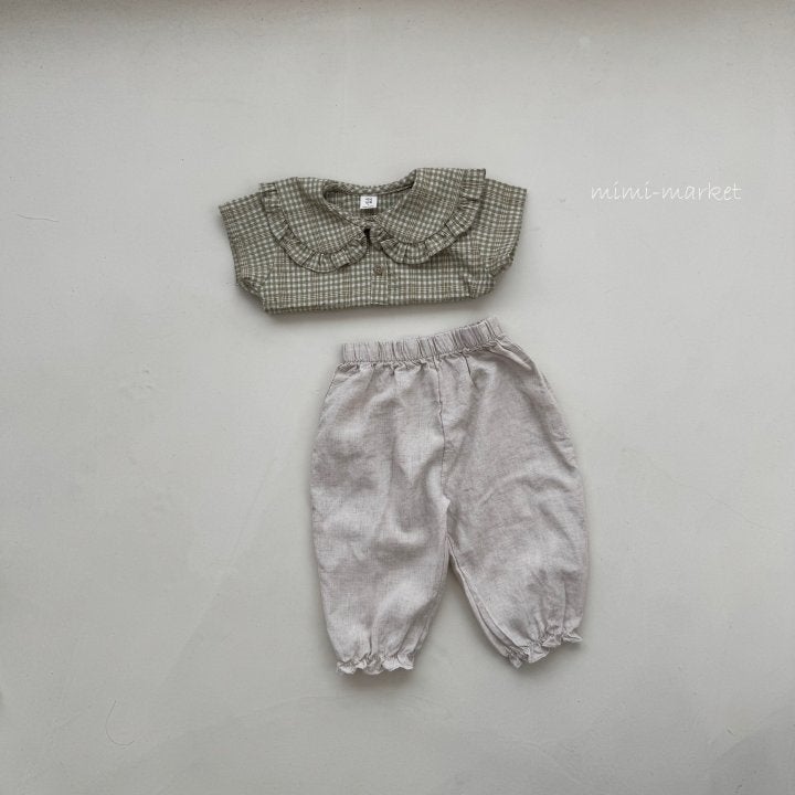 Mimi Market - Korean Baby Fashion - #babyoninstagram - Check Frill Blouse - 4