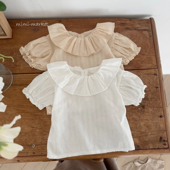 Mimi Market - Korean Baby Fashion - #babyoutfit - Bow Blouse