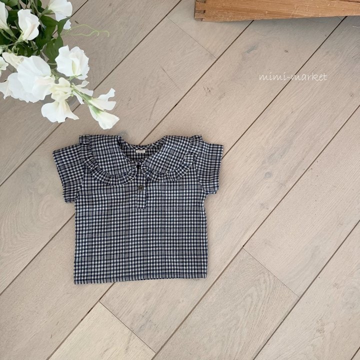 Mimi Market - Korean Baby Fashion - #babyoutfit - Check Frill Blouse - 5