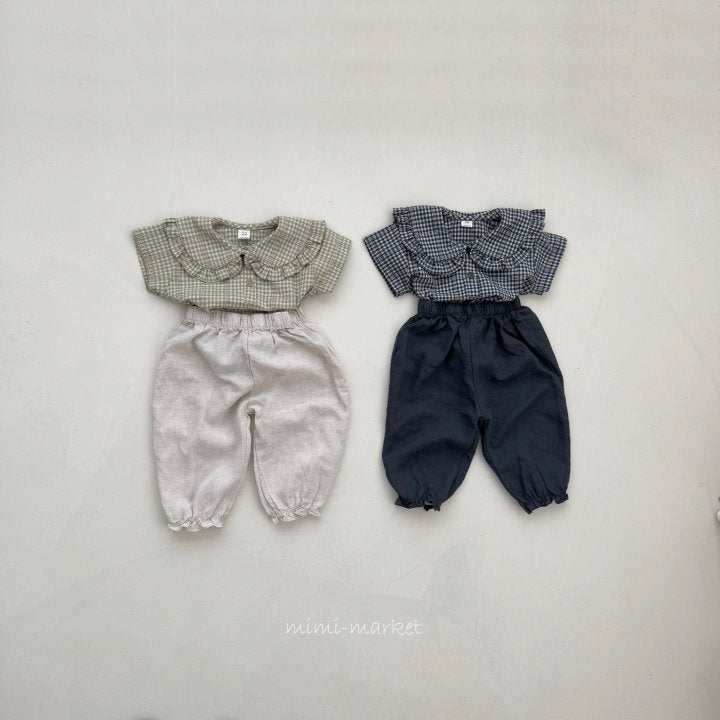 Mimi Market - Korean Baby Fashion - #babywear - Linen Frill Pants - 4