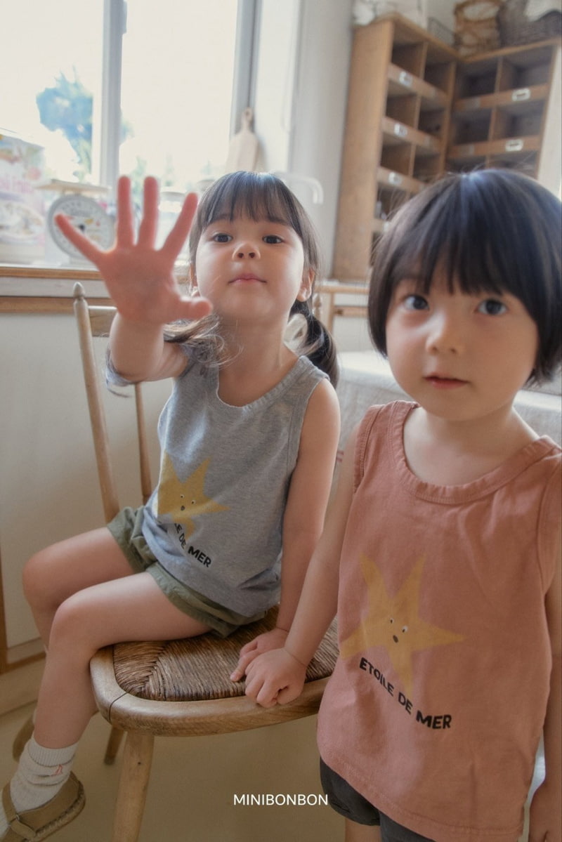 Mini Bongbong - Korean Children Fashion - #Kfashion4kids - Star Star Sleeveless - 9