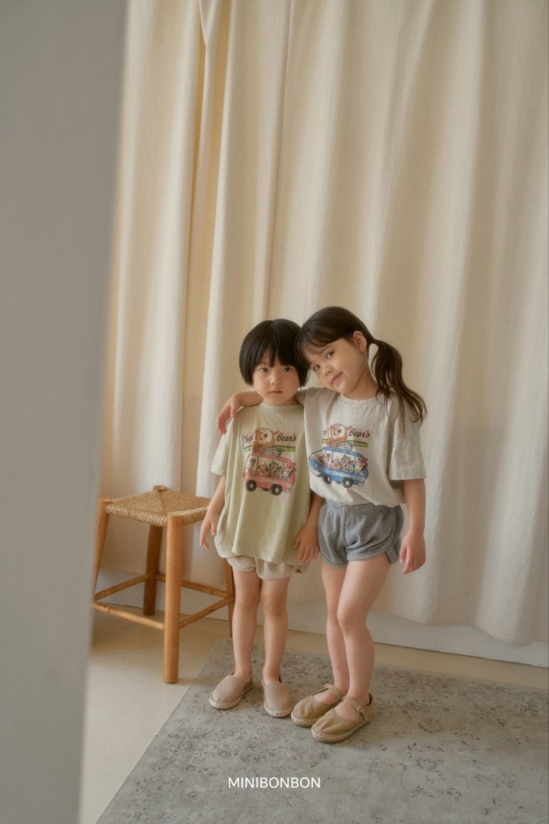 Mini Bongbong - Korean Children Fashion - #kidzfashiontrend - Bear Car Tee - 4