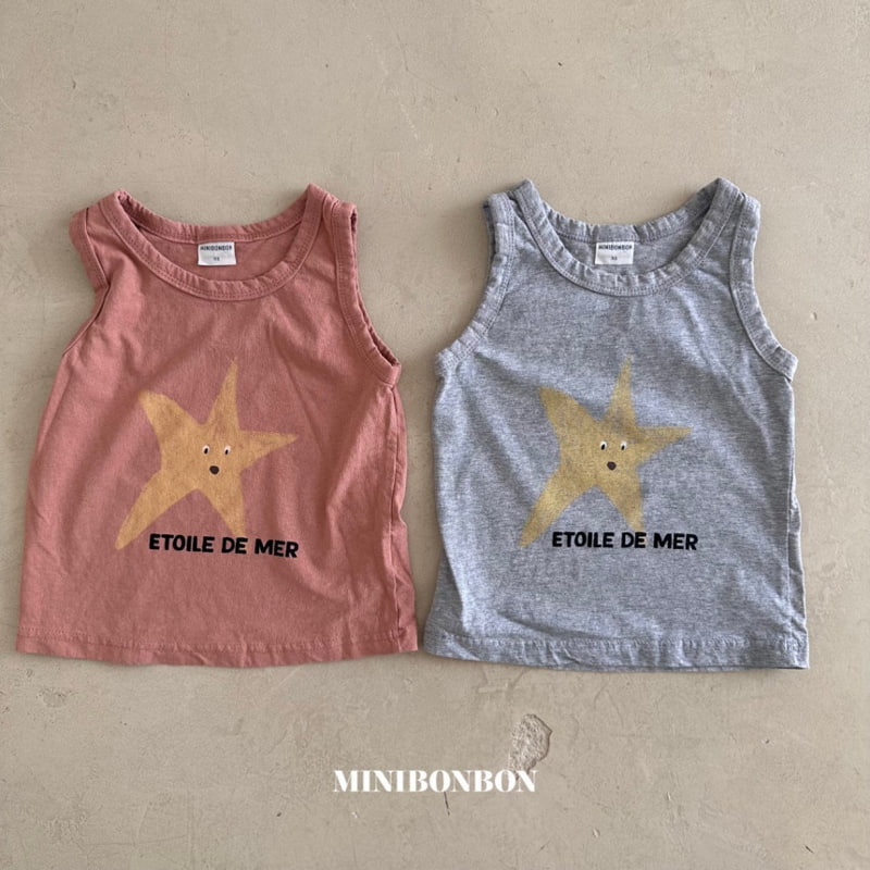 Mini Bongbong - Korean Children Fashion - #childofig - Star Star Sleeveless