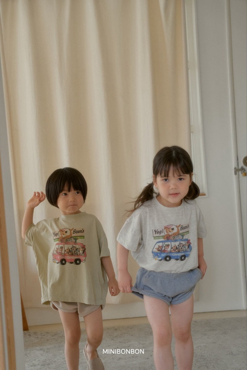 Mini Bongbong - Korean Children Fashion - #childofig - Bear Car Tee - 10