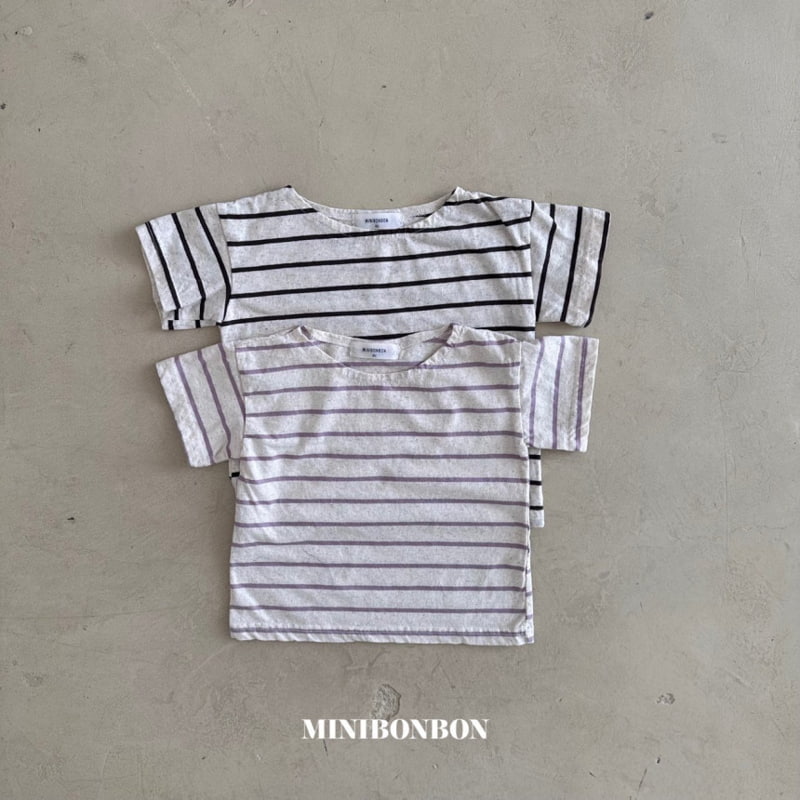 Mini Bongbong - Korean Children Fashion - #childofig - Stripe Tee