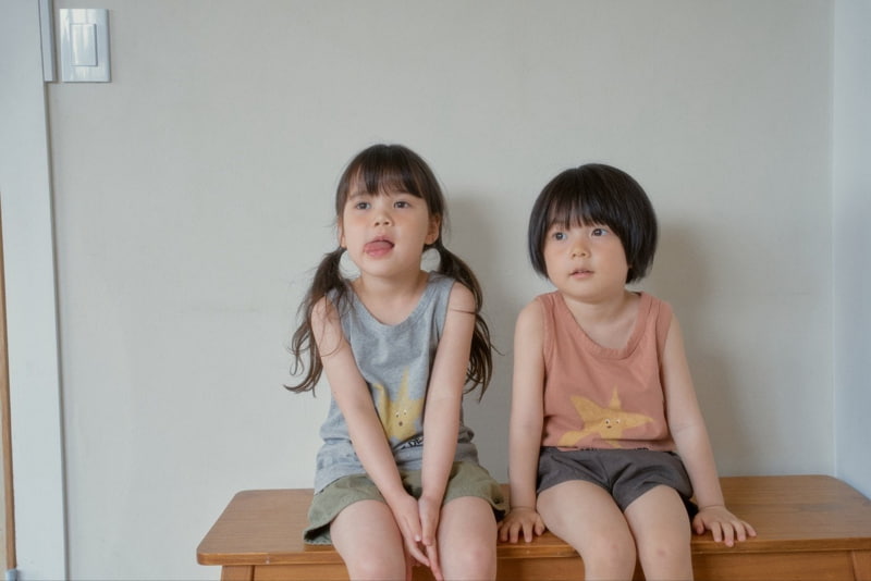 Mini Bongbong - Korean Children Fashion - #childrensboutique - Star Star Sleeveless - 2
