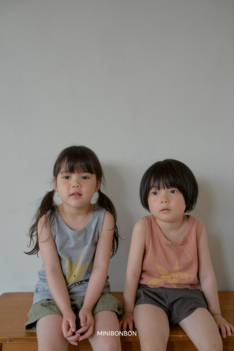 Mini Bongbong - Korean Children Fashion - #designkidswear - Star Star Sleeveless - 3