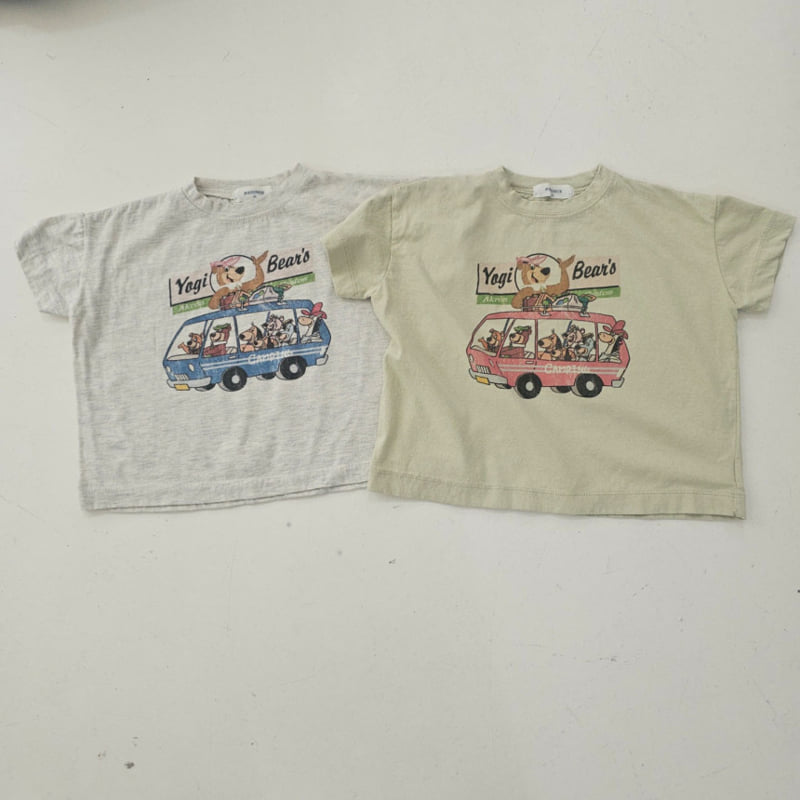 Mini Bongbong - Korean Children Fashion - #discoveringself - Bear Car Tee