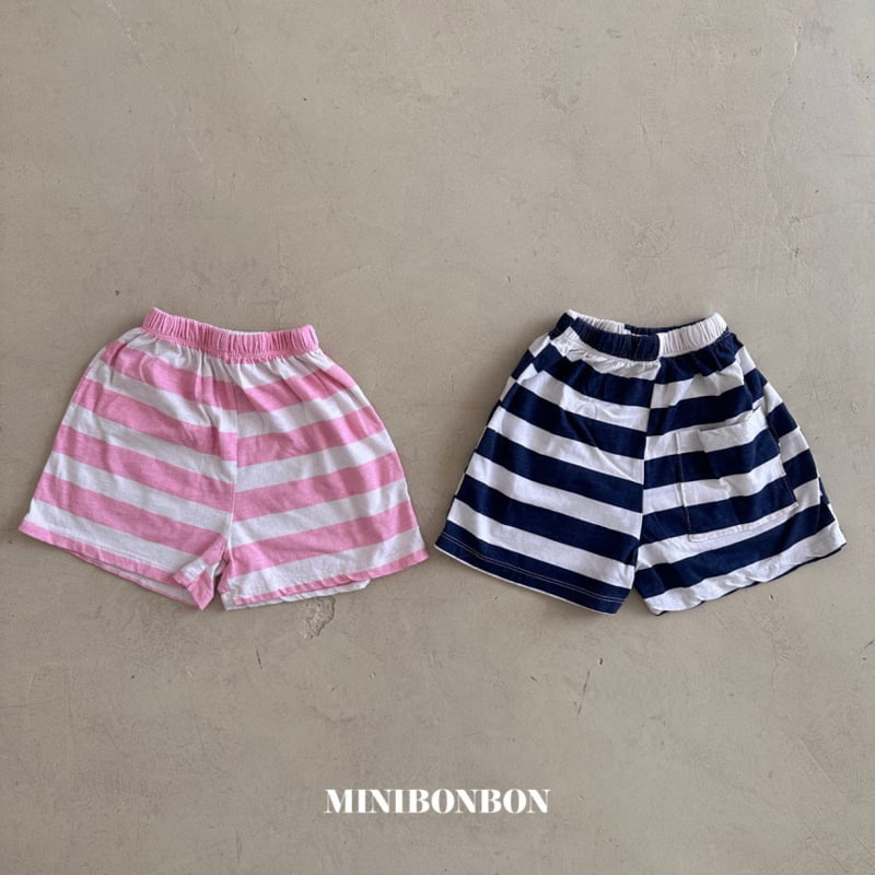 Mini Bongbong - Korean Children Fashion - #discoveringself - Big Stripe Shorts