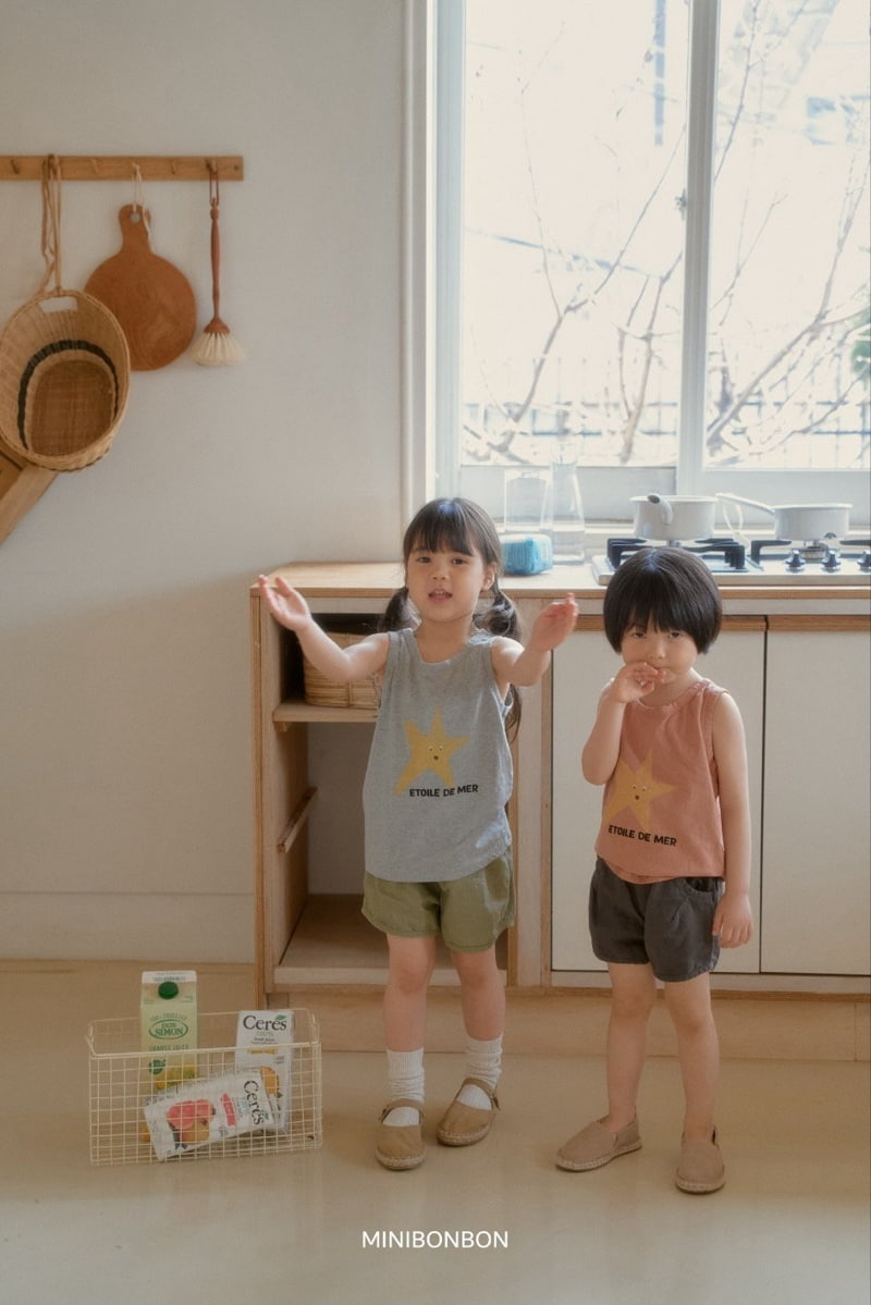 Mini Bongbong - Korean Children Fashion - #fashionkids - Star Star Sleeveless - 5