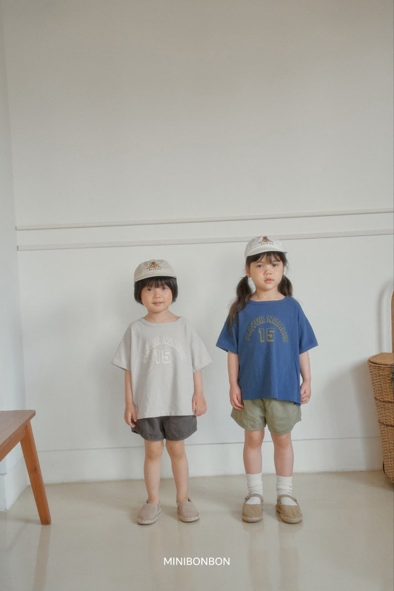 Mini Bongbong - Korean Children Fashion - #kidsshorts - Number Short Sleeve Tee - 2