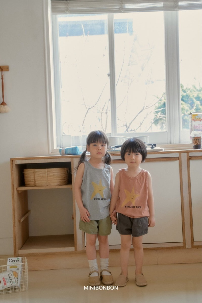 Mini Bongbong - Korean Children Fashion - #kidsstore - Star Star Sleeveless - 7