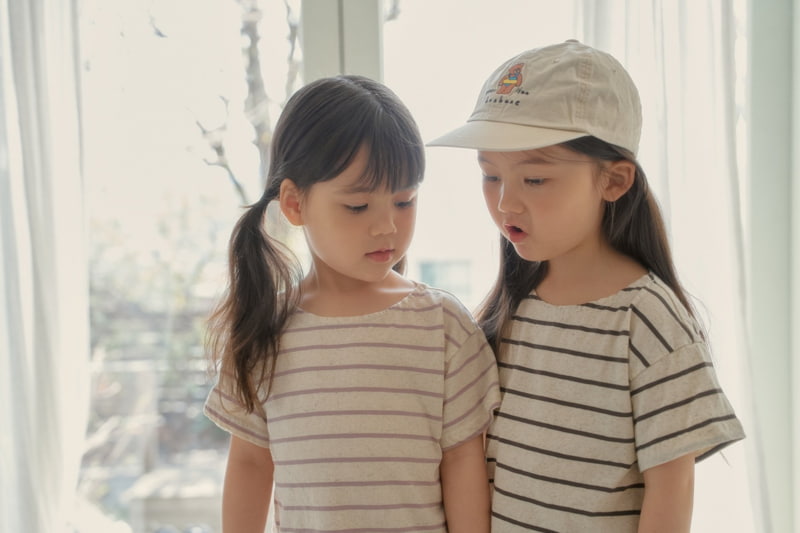 Mini Bongbong - Korean Children Fashion - #kidsstore - Stripe Tee - 8