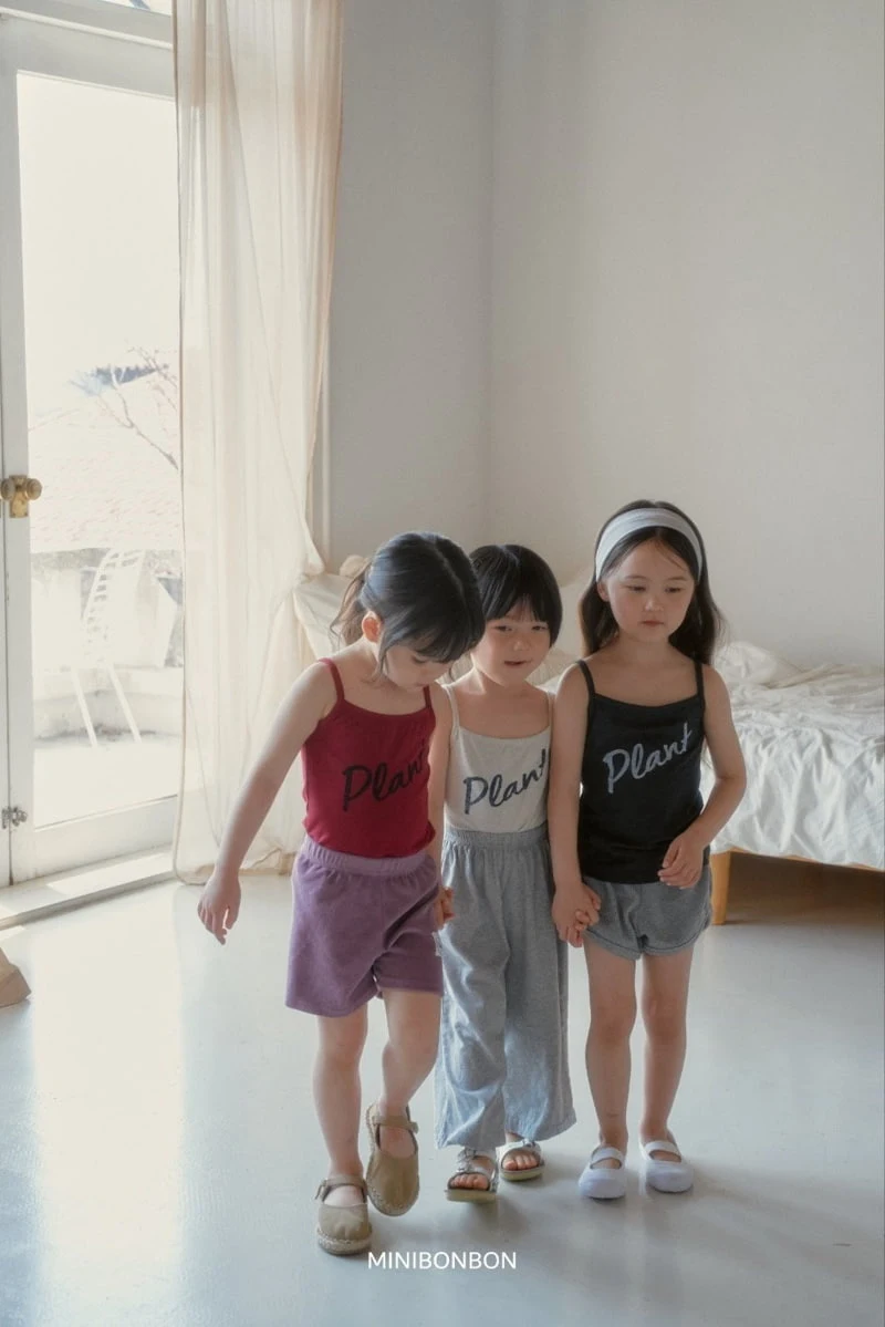 Mini Bongbong - Korean Children Fashion - #kidsstore - Plant Strap Sleeveless - 9