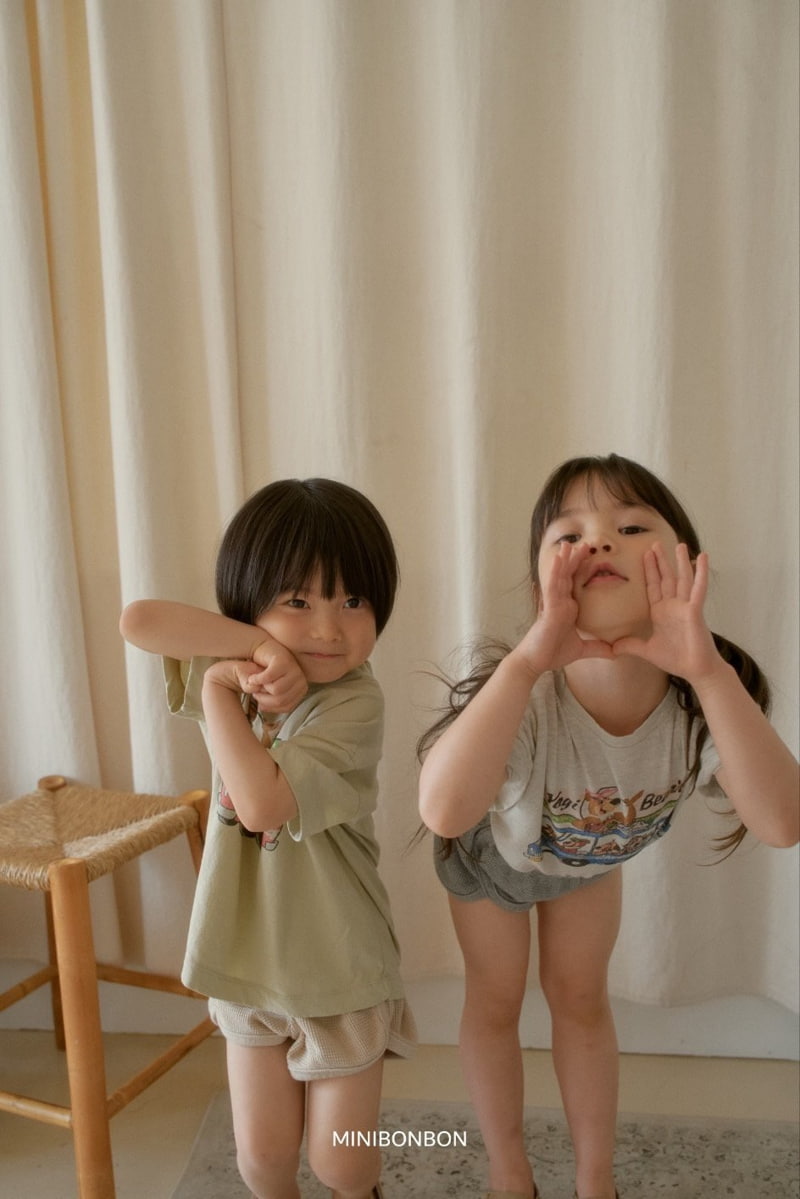 Mini Bongbong - Korean Children Fashion - #littlefashionista - Waffle Shorts - 3