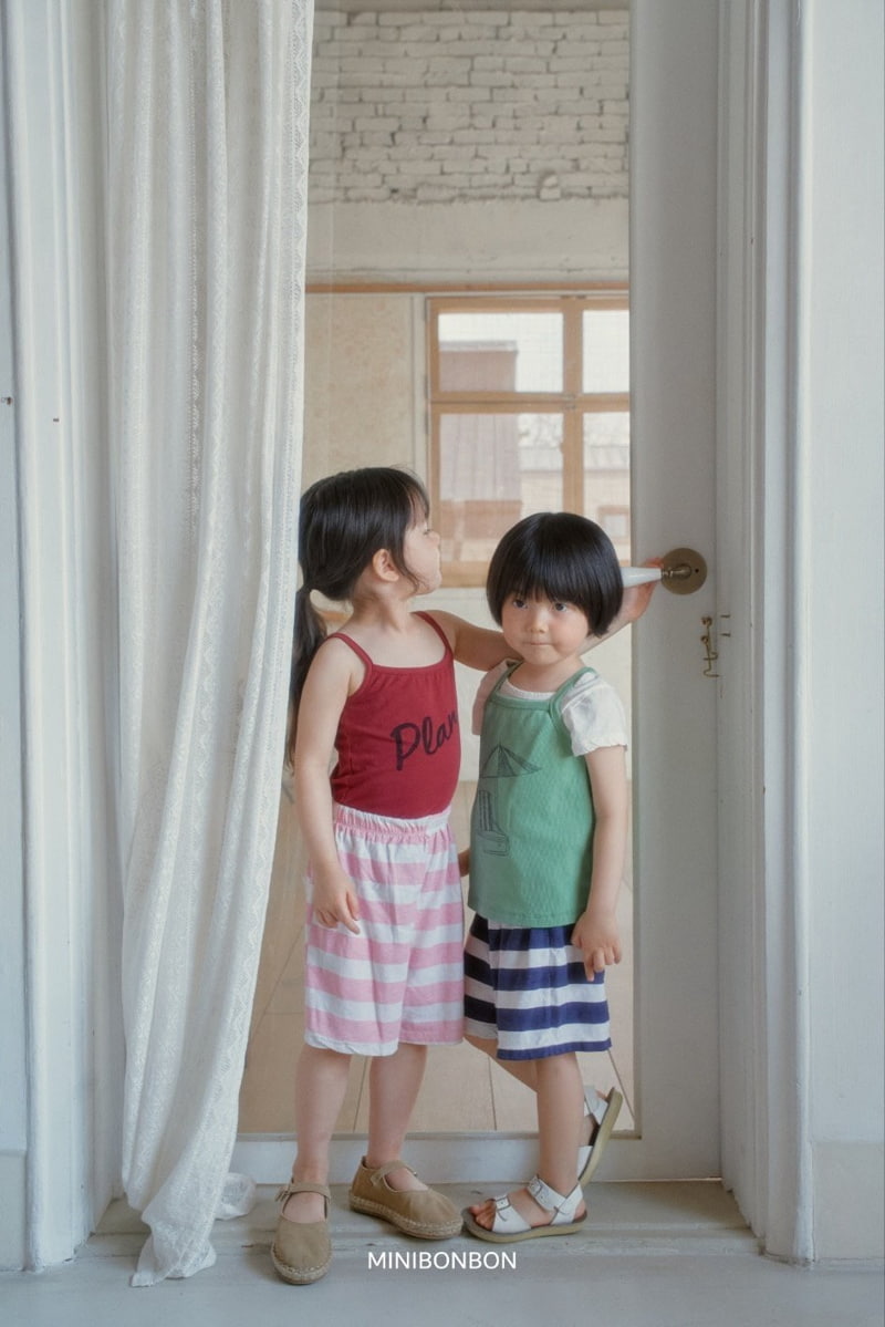 Mini Bongbong - Korean Children Fashion - #magicofchildhood - Big Stripe Shorts - 8