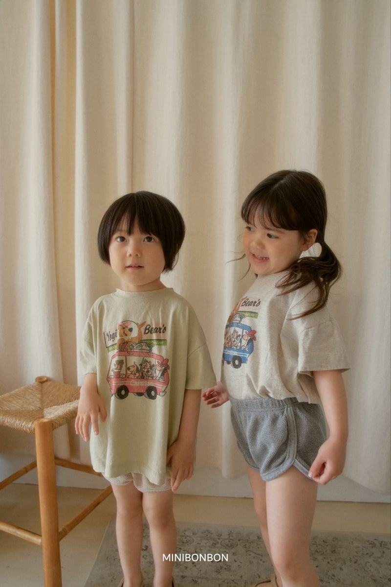 Mini Bongbong - Korean Children Fashion - #minifashionista - Bear Car Tee - 7