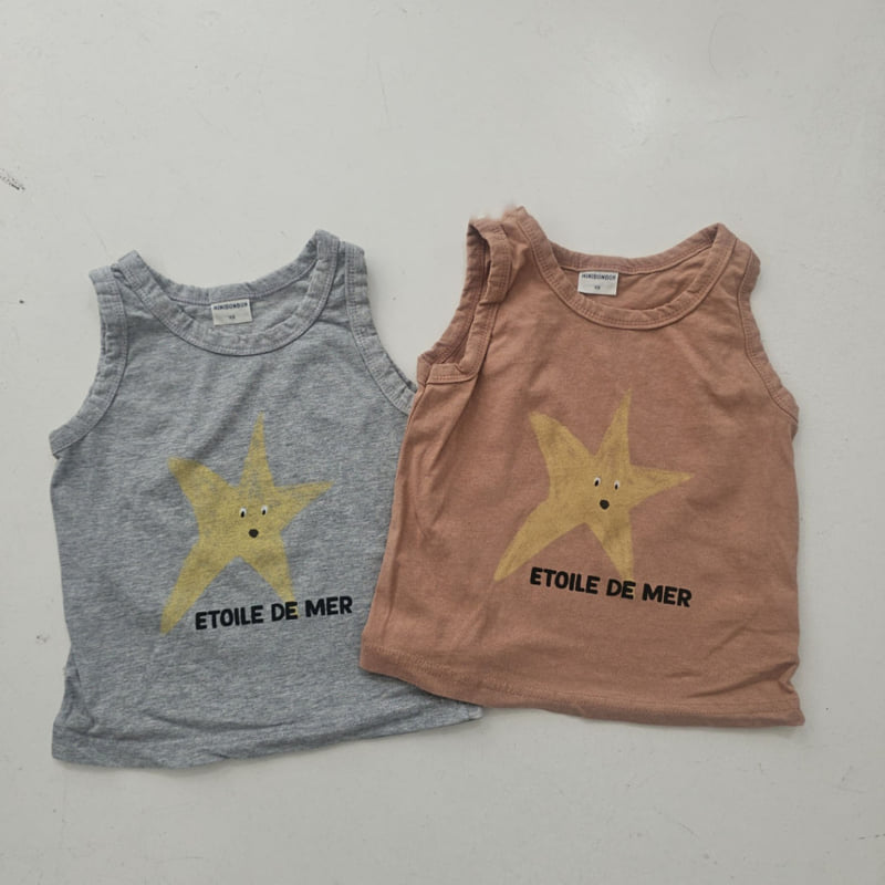 Mini Bongbong - Korean Children Fashion - #toddlerclothing - Star Sleeveless