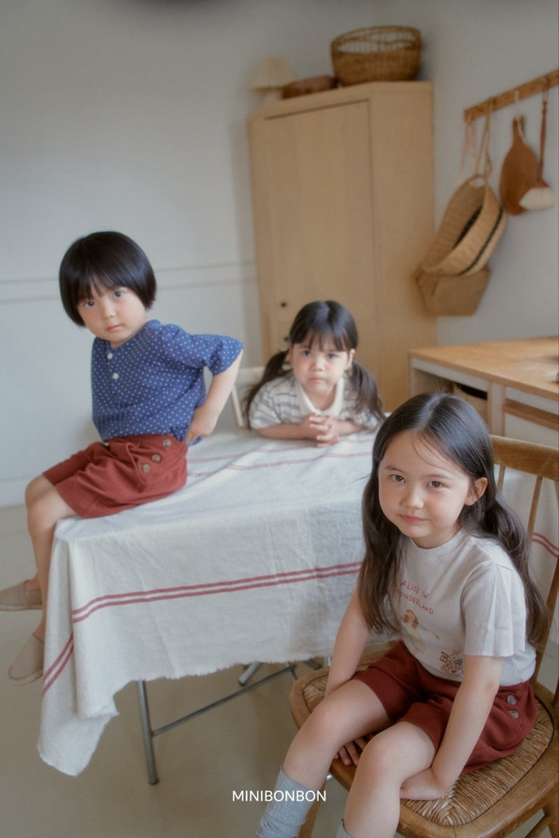Mini Bongbong - Korean Children Fashion - #toddlerclothing - Alice Rib Tee - 9