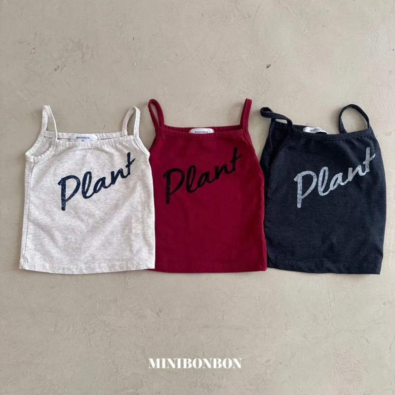 Mini Bongbong - Korean Children Fashion - #toddlerclothing - Plant Strap Sleeveless