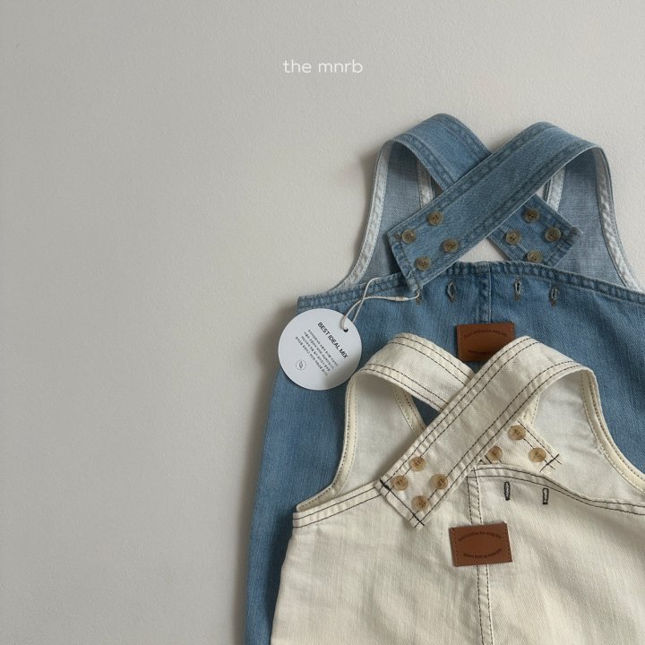 Mini Robe - Korean Baby Fashion - #babyboutique - Kangaroo Denim Overalls - 3