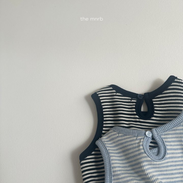 Mini Robe - Korean Baby Fashion - #babyboutique - Waffle Sleeveless Overalls - 5